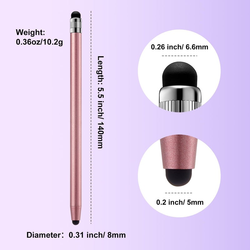 ChaoQ Stylus Pen for Touchscreen, 10pcs High Sensitivity and Precision Stylus Pen for iPad iPhone Android Compatible and All Touch Screens (Black/Rose Gold) - Image 2